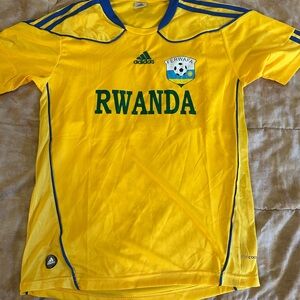 Adidas Kids Rwanda Soccer Jersey - Bright Yellow and Blue